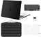 Чехол MOSISO для MacBook Air 13 дюймов (2024, 2023, 2022, M3, A3113, M2, A2681). Пластиковый жёсткий чехол, чехол-мешок, чехол для клавиатуры, чехол для веб-камеры и плёнка для экрана. Чехол для MacBook Air 13,6 дюйма, чёрный. 1000005539 - фото 523275