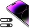 Чехол для веб-камеры, чехол для фронтальной камеры, совместимый с iPhone 16/16Plus/16Pro/16Pro Max/15/15 Plus/15 Pro/15 Pro Max/14 Pro/14 Pro Max, защищает конфиденциальность и безопасность, не влияет на Face ID (2 шт., черный) 1000005580 - фото 523476