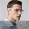 Аудиоочки OKCSC Bluetooth, защитные линзы от синего света, полуоткрытые очки с сенсорным экраном для музыки/звонков/навигации, водонепроницаемые очки IPX5 для использования в помещении и на улице, прозрачные, бирюзовые 1000005894