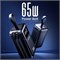 Внешний аккумулятор Faster Power Bolt PD65WA ёмкостью 20000 мА·ч — быстрая зарядка 65 Вт, светодиодный дисплей, встроенные кабели, многопортовое мини-зарядное устройство для ноутбуков, планшетов и телефонов — удобный для путешествий дизайн с интеллектуаль 1000006223