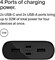 Внешний аккумулятор Belkin Fast Charge 26K с 4 портами, быстрая зарядка, 26K, аккумулятор с портами -C и -A, быстрая зарядка -C, портативное зарядное устройство для iPhone 16, 15, 14, 13, 12, iPad Pro, Galaxy S24, S24 Ultra, S24+ 1000006258