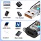 Адаптер HTGuoji USB 3.2 Digital Display A (штекер/гнездо USB-C) OTG, 10 Гбит/с, мониторинг мощности в режиме реального времени, быстрая зарядка до 120 Вт для ноутбуков, внешних аккумуляторов и других устройств USB-A (2 шт.) (черный) 1000006337