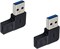 Адаптер Duttek USB C - USB, адаптер USB C (мама) - USB (папа), левый угловой (90 градусов) адаптер USB 3.0 (папа) - USB C, совместимый с ноутбуком, ПК, зарядным устройством, внешним аккумулятором, Mini Pro Max и т. д., комплект из 2 шт. 1000006345