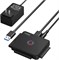 Адаптер USB 3.0 - SATA или IDE, внешний адаптер жесткого диска, для универсального 2,5 или 3,5-дюймового жесткого диска SATA или IDE SSD, устройство чтения жестких дисков с адаптером питания 12 В 1000006616 - фото 526504