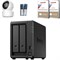 Synology DS723+ NAS 2 Bay (16GB RAM) – Preconfigured with 20TB (2 x 10TB) NAS HDDs – Powered by AMD Ryzen R1600 – Built-in 1TB NVMe Storage for Backup – Includes 360° Smart Camera 1000006649 - фото 526667