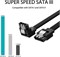 SATA Cable III,6Gbps Straight HDD SDD Data Cable, SATA 3.0 Cable for SATA HDD, SSD, CD Driver, CD Writer, 15.75 Inch (Black, 3Pack (ANGLE)) 1000006669