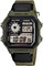 Мужские часы Casio - AE-1200WHB-3BVDF, черный циферблат, зеленый ремешок 1000007001 - фото 527892