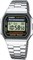 Часы Casio Unisex A168WA-1WDF с серо-чёрным циферблатом и серебристым ремешком 1000007029 - фото 528004