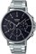 Мужские часы Casio MTP-E321D-1AVDF с чёрным циферблатом и серебристым ремешком 1000007177 - фото 528647