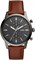 Мужские часы Fossil Townsman, кварцевый механизм с хронографом, корпус из нержавеющей стали дымчатого цвета диаметром 44 мм с кожаным ремешком, FS5522 1000007277 - фото 529080
