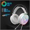 Проводные игровые наушники Zebronics Zeb-Blitz USB с Dolby Atmos, RGB-подсветкой, программным обеспечением Windows, имитацией объемного звука 7.1, плетеным кабелем длиной 2,4 метра, гибким микрофоном и амбушюрами (белые) 1000005331