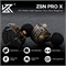 Linsoul KZ ZSN PRO X гибридные металлические наушники-вкладыши с двумя драйверами (1BA+1DD), Hi-Fi, съёмным утопленным кабелем 2Pin, панелью из цинкового сплава (с микрофоном, чёрные) 1000008125