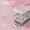 Беспроводная механическая клавиатура YUNZII B75 PRO, 75% прокладка для игровой клавиатуры, горячая замена, настраиваемая клавиатура с ручкой, предварительно смазанные переключатели RGB, Bluetooth/Type-C/2.4G (розовый, переключатель цвета «молоко») 1000008175