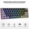 Беспроводная игровая клавиатура Rii [арабская раскладка] RK802, 3 режима (Bluetooth/2.4G/проводное подключение), 60% зарядка, RGB-подсветка, красный переключатель, для ПК, ноутбука с Windows (черная) 1000008181