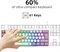 Проводная игровая клавиатура с арабским и английским (60%), мини-клавиатура с RGB-подсветкой, водонепроницаемая, компактная, 61 клавиша для игр на ПК/Mac, набора текста, путешествий, удобно брать с собой в командировку, серо-белая 1000008202