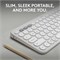 Logitech Pebble Keys 2 K380s, многофункциональная беспроводная Bluetooth-клавиатура с настраиваемыми сочетаниями клавиш, тонкая и портативная, с простым переключением для Windows, macOS, iPadOS, Android, Chrome OS, раскладка (США, международная) - белый ц 1000008206