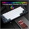 Игровая клавиатура с 61 клавишей, проводная игровая клавиатура, эргономичная RGB-клавиатура со светодиодной подсветкой, клавиатура типа C с подставкой для 98 NT 2000 7 8 10 для OS X (белая) 1000008222