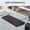 Проводная бесшумная клавиатура Perixx PERIBOARD-213C с ножничным механизмом USB-C — компактный дизайн 14,45 x 4,76 x 0,71 дюйма с цифровой панелью — черный — английский (США) 1000008250