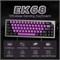 Проводная механическая игровая клавиатура EPOMAKER EK68 65% Gasket NKRO с возможностью горячей замены, 2,4 ГГц/Bluetooth 5.0/USB-C, с ручкой, светодиодной подсветкой на южной стороне, аккумулятором 3000 мА·ч, RGB-подсветкой для Windows/Mac (Gateron Pro Ye 1000008264