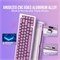 Беспроводная игровая клавиатура EPOMAKER Tide65 QMK/VIA, механическая клавиатура из алюминия (65%), программируемая клавиатура кремового цвета, Bluetooth/2,4 ГГц/USB-C, с защитной пластиной FR4 для Windows/Mac (фиолетовый, переключатель цвета «лимон») 1000008280