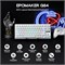 Механическая игровая клавиатура EPOMAKER G84 с 80% RGB-подсветкой, 2,4 ГГц, беспроводная клавиатура Type-C/BT, программирование QMK/VIA, горячая замена, NKRO, с прозрачными колпачками клавиш из ПБТ для геймеров (белый, переключатели Creamy Jade) 1000008296