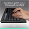 Беспроводной комплект клавиатуры и мыши Logitech MK345: полноразмерная клавиатура с подставкой для рук, мышь для правой руки, беспроводной USB-приемник 2,4 ГГц, совместимость с ПК и ноутбуками, арабская раскладка — черный цвет 1000008307