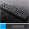 Беспроводной комплект клавиатуры и мыши Logitech MK235 для Windows, 2,4 ГГц, беспроводной USB-приемник Unifying, беспроводная мышь, 15 клавиш FN, срок службы батареи 3 года, для ПК/ноутбука, арабская/английская раскладка — черный 1000008317