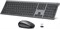 Комплект клавиатуры и мыши iClever Bluetooth DK03, перезаряжаемый двухрежимный (Bluetooth + 2.4G) беспроводной комплект клавиатуры и мыши, сверхтонкая многофункциональная клавиатура для Mac, iPad, Apple, Android, Windows, серо-черный 1000008320 - фото 533696