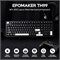 Беспроводная механическая клавиатура EPOMAKER TH99, бесшумная игровая клавиатура, 8000 мА·ч, кремовое уплотнение, RGB-подсветка, цифровой блок, колпачки клавиш из ПБТ, смазанные бесшумные переключатели, горячая замена, для геймеров/офисов (черная) 1000008333