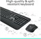 Беспроводной комплект клавиатуры и мыши Logitech MK540 для Windows, 2,4 ГГц, USB-приемник Unifying, беспроводная мышь, мультимедийные клавиши, срок службы батареи 3 года, для ПК/ноутбука — черный 1000008350