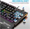 Проводная механическая игровая клавиатура Eacam с синими подсвечивающимися переключателями, USB-подключением, эргономичным лотком для игровых клавиатур для ПК, 9 режимов подсветки 1000008359