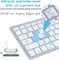 Беспроводная Bluetooth-клавиатура Azonee с арабским и английским языками, миниатюрная портативная клавиатура для iPad Pro, Mini, Air, Windows, iOS, планшетов Android, iPhone и других устройств с поддержкой Bluetooth (белая) 1000008386