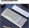 Беспроводная механическая игровая клавиатура Bewinner RGB, 87 клавиш со светодиодной подсветкой, аккумулятором, USB-приемником 2,4 ГГц, эргономичная компактная клавиатура для ПК-геймеров (белая) 1000008391