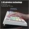 Беспроводная механическая игровая клавиатура Bewinner RGB, 87 клавиш со светодиодной подсветкой, аккумулятором, USB-приемником 2,4 ГГц, эргономичная компактная клавиатура для ПК-геймеров (белая) 1000008391