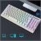 Беспроводная механическая игровая клавиатура Bewinner RGB, 87 клавиш со светодиодной подсветкой, аккумулятором, USB-приемником 2,4 ГГц, эргономичная компактная клавиатура для ПК-геймеров (белая) 1000008391
