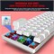 Механическая игровая клавиатура HXSJ L800 с 3 режимами, 61 клавишей, RGB-подсветкой, поддержкой проводного подключения BT5.0/2.4G/USB и синими переключателями (белая) 1000008394