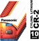 Цилиндрическая литиевая батарея Panasonic CR2 для мощных легких приборов с высоким энергопотреблением, таких как дымовые извещатели, системы охранной сигнализации, налобные фонари, камеры, 3 В, 10 упаковок (10 батареек) 1000008442