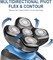Электробритвы Telfun Upgrade с магнитными головками для лысых мужчин, беспроводные и комфортные, 5-в-1, водонепроницаемые, класс защиты IPX7, набор для ухода за кожей лица для влажного и сухого бритья, простая в использовании ладонная бритва для гладкого  1000008765