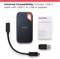 Портативный твердотельный накопитель SanDisk Extreme 8 ТБ — скорость до 1050 МБ/с, USB-C, USB 3.2 Gen 2, защита от воды и пыли IP65, обновленная прошивка — внешний твердотельный накопитель — SDSSDE61-8T00-G25 1000009341