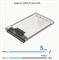 Корпус для жесткого диска KingData SSD HDD, 2,5-дюймовый SATA III USB 3.0 Caddy Case, внешний считыватель для ноутбука, быстрая передача данных, кабель UASP в комплекте, светодиодный индикатор без инструментов, прозрачный 1000009511