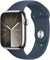 Смарт-часы Apple Watch Series 9 [GPS+Cellular, 45 мм] в серебристом корпусе из нержавеющей стали со спортивным ремешком цвета «штормовой синий» (Storm Blue) S/M. Фитнес-трекер, приложения для измерения уровня кислорода в крови и ЭКГ, постоянно включенный 1000009977 - фото 539897