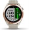 GARMIN APPROACH S42 КЕРАМИЧЕСКИЙ БЕЗЕЛЬ ЦВЕТА РОЗОВОГО ЗОЛОТА С СИЛИКОНОВЫМ РЕМЕШКОМ ЦВЕТА СВЕТЛОГО ПЕСКА 1000011409