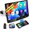 URVOLAX UR90A 10,1-дюймовый беспроводной автомобильный навигатор CarPlay Android 13 DAB+ 1 DIN радио Bluetooth сенсорный дисплей монитор 8 ядер 32G WiFi 4G GPS с камерой заднего вида 1000011556 - фото 546870