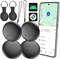 Android Air Tracker Tag — комплект из 4 устройств, Bluetooth GPS-трекер для телефонов Android, совместимый с Google Find My Device, локатор багажа, ключей, рюкзака, водонепроницаемый по стандарту IP66 (комплект из 4 устройств) 1000011630 - фото 547240