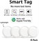 Сертифицированный MFi Bluetooth-трекер — Airtag, совместимый с Apple Find My — умный GPS-локатор для ключей, кошелька, сумок, домашних животных и багажа — длительный срок службы аккумулятора — безопасное и точное отслеживание (БЕЛЫЙ, 4 ШТ.) 1000011643