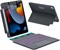 Чехол-клавиатура MICROWARE для iPad 9-го/8-го/7-го поколений (10,2 дюйма), iPad Pro 10,5 дюймов, Air 3 (2021/2020/2019/2017) с держателем для карандаша — съемная клавиатура с подсветкой и подставкой, сенсорный трекпад — черный 1000011797 - фото 548049