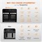Аэрофритюрница HYSapientia Dual Zone с цифровым сенсорным экраном, аэрофритюрница объемом 22 л с двумя корзинами, конвекционная печь 10-в-1 мощностью 2400 Вт с вертелом, нержавеющая сталь. 1000011869
