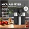 Аэрофритюрница Nikai 4 л, мощность 1300 Вт, сенсорная панель, светодиодный дисплей, большая корзина с антипригарным покрытием, таймер на 1–60 минут, регулировка температуры, без масла, здоровая жарка, гриль, запекание и выпечка — NAF388D2/D3 — гарантия 2 1000011916