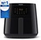 Аэрофритюрница Philips Essential Connected XL объёмом 6,2 л с цифровым управлением, технологией Rapid Air, подключением по Wi-Fi (приложение HomeID), совместимостью с Alexa, чёрного цвета — HD9280/91, компактная 1000012008