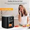 Аэрофритюрница, интеллектуальная аэрофритюрница объемом 10 л с прозрачным окном и внутренней подсветкой, светодиодный цифровой сенсорный экран мощностью 1400 Вт и мощностью 220 В, циркуляция горячего воздуха на 360°, подходит для жарки, гриля, запекания и 1000012009